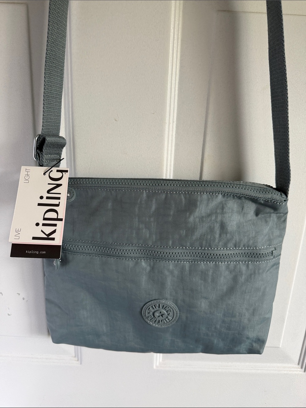 Kipling Women’s Crossbody Messenger Bag in Slate Blue-Gray